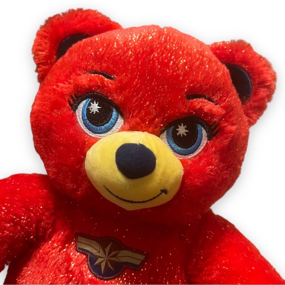 Build-A-Bear Workshop Captain Marvel Disney Red Retired Bear - Picture 2 of 5